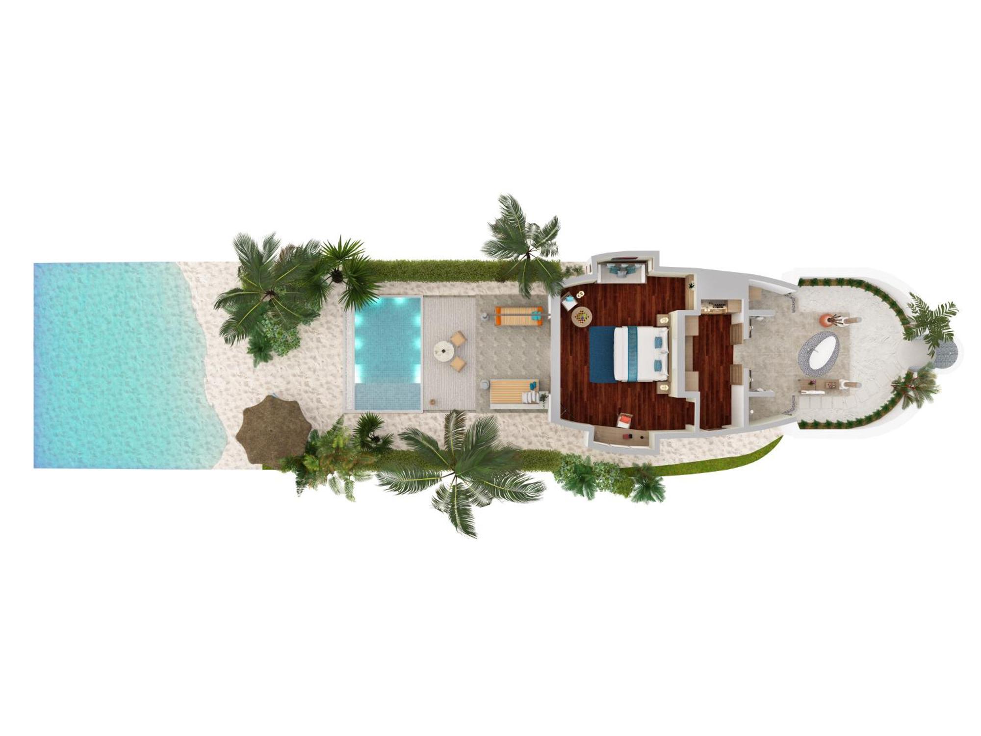 Villa Sunrise sulla Spiaggia con Piscina
